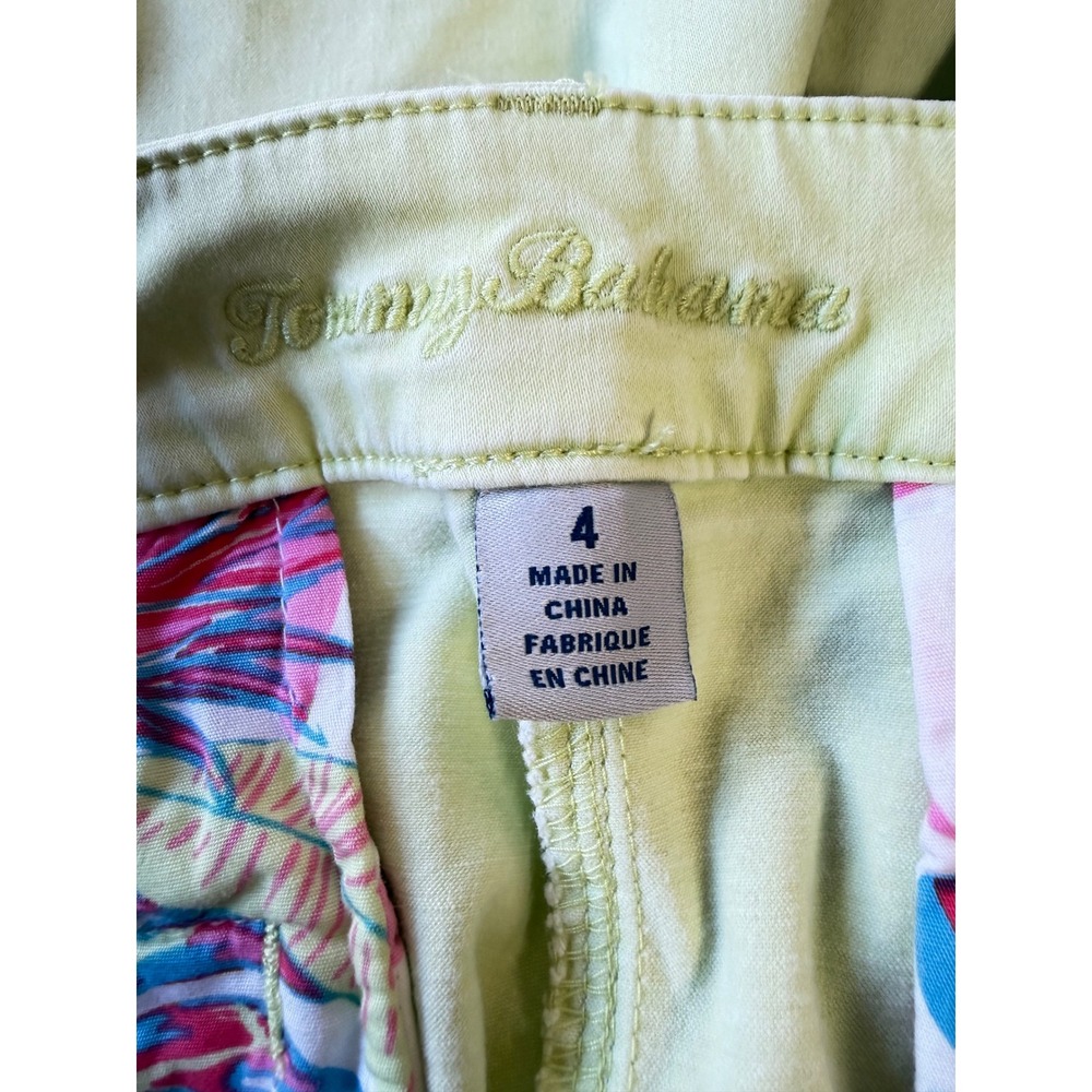 Tommy Bahama Womens Lime Green Chino Shorts Cotton Blend Size 4 - Picture 8 of 8